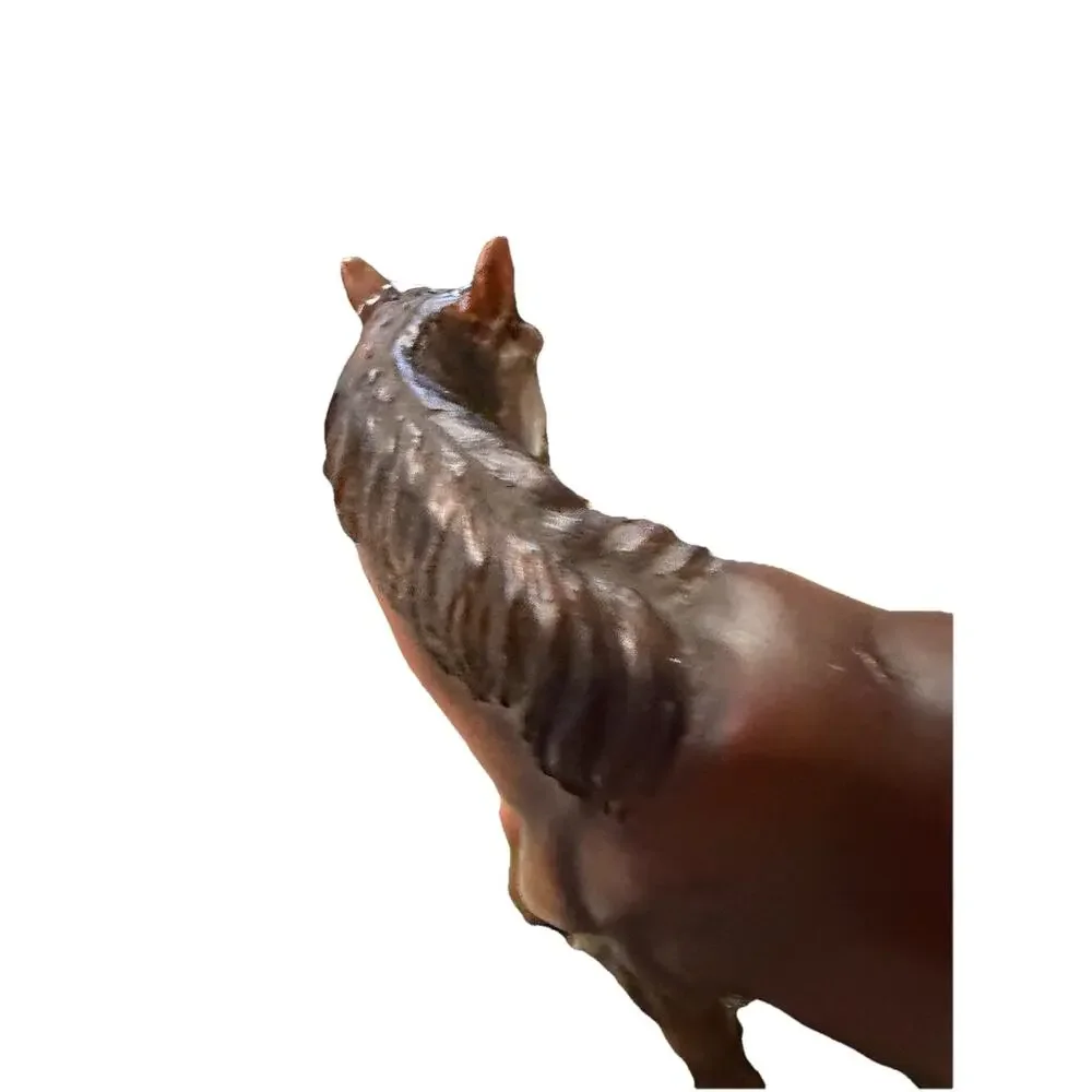 Vintage Elegante Collection Mare & Foal Horse Figurine Resin Statue Wood Base